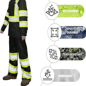 Veste softshell pour hommes haute visibilité personnalisée vente en gros veste de sécurité résistant à l'eau vêtements de travail veste de travail - Product Image 3