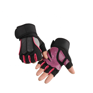 Heavy Duty Leather Half Finger <b>Weight</b> Lifting <b>Gloves</b> with Quick Drying Fasten Closure Custom Design for Unisex Use - Product Image 4