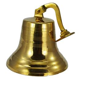 Vintage Brass Nautical Door <b>Bell</b> with <b>Ship</b> Anchor Design Decorative Wall Hanging Maritime Home Decor - Product Image 1
