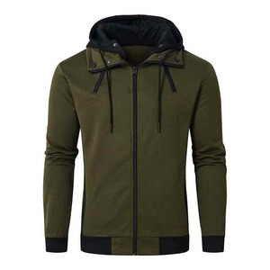 Sudadera con capucha de algodón para hombre, prenda deportiva masculina de alta calidad con logotipo personalizado bordado y cremallera lateral - Product Image 1