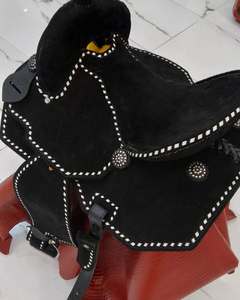 อานม้าหนังแท้คุณภาพพรีเมียม ทำมือ ทนทาน นั่งสบาย สำหรับแข่งม้า แบบตะวันตก/อังกฤษ โครงไม้พลาสติก รุ่น Kaamkaaj หมายเลข KKJ04 - Product Image 2