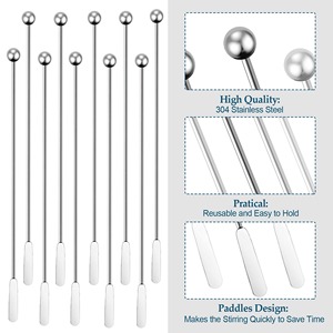 Offre spéciale agitateurs à cocktail en métal de haute qualité prix de gros options d'achat en gros disponibles nouveauté élégant en acier inoxydable - Product Image 2