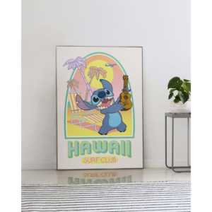 Póster Moderno de Stitch del Club de Surf de Disney Hawaii, Arte de Pared de Madera para Oficina, Celebración de Cumpleaños - Product Image 1