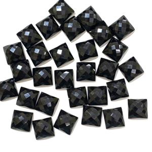 หินอัญมนีพลอยสีดำเหลี่ยมเพชรพลอยหลวมขนาด20มม. คุณภาพสูงรับการรับรองมาตรฐานการทำเครื่องประดับ - Product Image 4