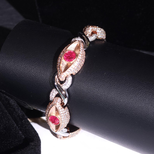 Vòng tay bạc điều chỉnh được đính đá Moissanite lấp lánh, phong cách Hip Hop sang trọng dành cho nữ và unisex - Product Image 3