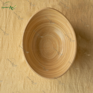 Tazón Bajo de Bambú Coreano Ecológico Desechable, Vajilla de Bambú Hecha a Mano, Juego de Platos Clásicos Vietnamitas para Cocina, Tazón para Fiestas Thanh - Product Image 6