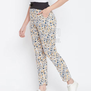 Women <b>Winter</b> Flat Front Jogger Trousers 100% Cotton Breathable Eco-Friendly Quick Dry Drawstring Closure Casual Pants Low MOQ - Product Image 2
