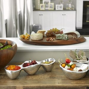 Vente chaude 2025 Plateau à fromages Nouveau design Fabriqué à la main en bambou et acier inoxydable pour la maison et le restaurant - Product Image 2