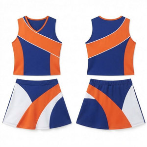 Service OEM personnalisé, ensembles d'uniformes de cheerleading pour filles, uniformes de cheerleading pour écoles et clubs imprimés par transfert thermique - Product Image 1