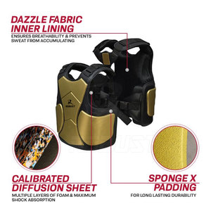 Protector de Pecho Ligero de Cuero Sintético a Precio Económico para Adultos, Hombres y Mujeres, Protección Completa del Pecho para Boxeo y Lucha - Product Image 3