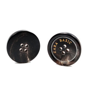 Boutons réels de couleur marron, 4 trous, bouton rond qui ne se fissure jamais, dos plat, placage Standard, maille de haute qualité, avancé - Product Image 4