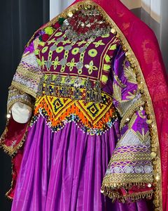 Ropa tradicional hecha a mano vestido afgano de alta calidad mejor Material afgano Vintage vestidos de mujer 0584 - Product Image 5