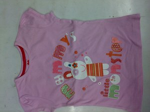 เสื้อยืดคอกลมสำหรับเด็กผู้หญิงผ้าฝ้าย100% ใหม่มาแรงวิธีการพิมพ์ที่แตกต่างกันและวัสดุในมือ - Product Image 4