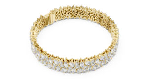 14K <b>Rose</b> <b>Gold</b> Pear Marquise Round Lab-Grown Diamond Bridal <b>Bracelet</b> Luxury Certified Wedding Anniversary Gift Elegant - Product Image 2