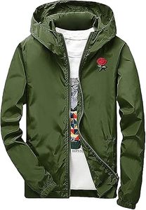 Veste coupe-vent de luxe pour homme, imperméable, zippée, style urbain, personnalisée, décontractée, pour l'automne, la course et les activités de plein air, longue et légère - Product Image 4