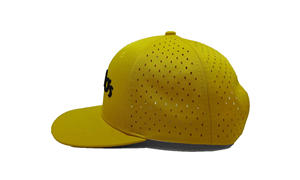 Mode sportive et confortable pour adulte, chapeau de papa personnalisé trous perforés casquette de baseball imperméable jaune, fabriqué à Injae Vina - Product Image 3