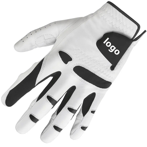 Guantes de golf de piel de oveja Carletta para hombre, guantes de golf de cuero blanco de primera calidad, logotipo personalizado de tela transpirable para deportes - Product Image 4