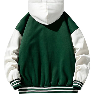 Sudadera con capucha de gran tamaño mezclada de algodón 100%, logotipo bordado, estilo callejero, suéter con cremallera completa, diseño personalizado, ropa OEM teñida de invierno - Product Image 4