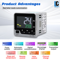 Termostato PID LCTC, Controlador de Temperatura 85-265 VCA, Entrada TC/RTD, Salida SSR/Relé, Pantalla LCD Digital Programable para Horno