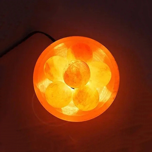 Tốt Nhất Bán Tự Nhiên Himalaya Màu Hồng Muối Đá Đèn Tinh Thể Ánh Sáng Ban Đêm Lửa Bát Bóng Vỏ Thủ Công Mỹ Nghệ Tình Yêu Hoa Phong Cách Khắc - Product Image 4