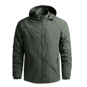 Vestes coupe-vent pour hommes grande taille veste de chasse en toile imperméable et coupe-vent style hiver avec col montant du Pakistan - Product Image 1