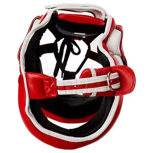 Leather Boxing <b>Head</b> Guard for MMA <b>Training</b>-Protective Face Guard - Product Image 6
