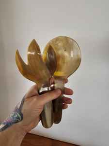 Juego de Cubiertos para Ensalada de Madera Hechos a Mano, Decorativos, para Uso en el Hogar y la Cocina, Ecológicos, Aptos para Lavavajillas y Microondas - Product Image 5