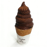 Cônes gaufrettes colorés à fond plat, coupes de crème glacée comestibles et croustillantes, disponibles en plusieurs saveurs pour les cafés, les desserteries et les friandises créatives