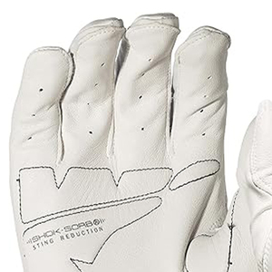 Guantes de bateo de béisbol de cuero personalizados para adultos-Guantes de entrenamiento profesional con cierre de gancho de diseño transpirable respetuosos con el medio ambiente - Product Image 3