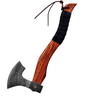 Hache en acier Damas faite à la main, style viking, manche en bois, outil utilitaire d'extérieur, artisanat de qualité supérieure, hache en acier Damas personnalisée