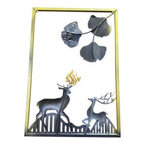 Fantaisie Design Mur Art Multicolore Peinture À La Main En Métal Mur Art Pour La Décoration Attrayant Look Motif Intérieur Mur Art En Vente - Product Image 5