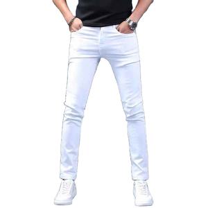 Pantalon en jean droit de couleur unie pour hommes Design décontracté Logo personnalisé 100% coton pas cher Premium Price Qualité orientée vers l'exportation - Product Image 3