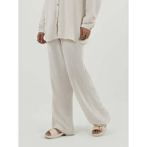 MARIO <b>Summer</b> <b>Pant</b> with Wide Leg Mid Waist Comfort Regular Fit Breathable Feature - Product Image 3