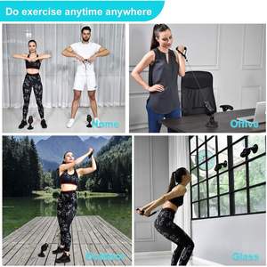 Fasce di esercizio di resistenza regolabili Set di fasce di allenamento portatile in lattice e TPE con manico per l'allenamento della forza - Product Image 6