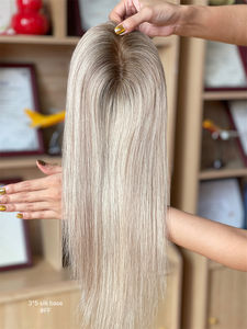 ผมเรมี่2024สำหรับผู้หญิงผมแท้แบบชาวยุโรปสีบาลายาจขนาด3*5นิ้วพร้อมนอตที่มองไม่เห็น - Product Image 4