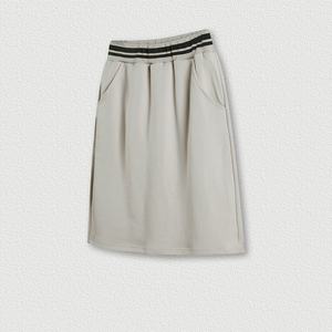 Falda de mezclilla de algodón negro sólido estilo imperio para mujer, pantalones informales con diseño de ombligo, transpirable y caliente para primavera - Product Image 2