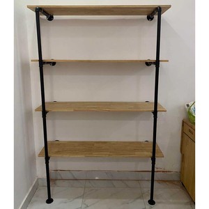 KDD68007-4-Tier Pipe <b>Storage</b> Rack 120x30x180 cm Single Wall Shelf for <b>Kitchen</b> Bathroom Home Use Made of Cloth - Product Image 2