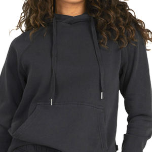 Couleur noire femmes vêtements de rue sweats à capuche en coton Logo personnalisé Streetwear femmes pull mode vêtements de rue sweats à capuche - Product Image 6