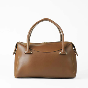 Sac fourre-tout classique en cuir véritable respirant, élégant, de créateur, spacieux, à double compartiment, personnalisable, avec fermeture éclair haute - Product Image 2