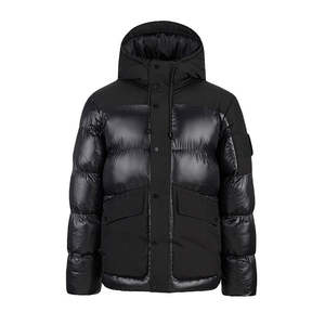 Chaqueta de Invierno para Hombre, Diseño Personalizado y Elegante, Ropa Exterior Informal con Cuello Alto y Capucha, Chaqueta Acolchada con Efecto Burbuja - Product Image 2