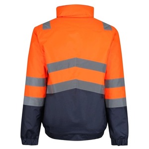 2024 Customizable Orange Safety Jacket Men High Quality Reflective Canvas <b>Work</b> Jacket Hooded <b>Stand</b> Winter High-Visibility - Product Image 6