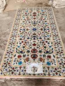 พื้นหินอ่อนฝังอัญมณีกึ่งมีค่า สำหรับตกแต่งภายในโรงแรม เฟอร์นิเจอร์ห้องอาหาร หินทันสมัย คุณภาพพรีเมียม หรูหรา - Product Image 2