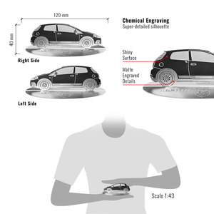 Abarth <b>Engraved</b> Silhouette Model for Fiat Grande Punto Stainless Steel Turning <b>Tool</b> Model 8016408112322 - Product Image 4