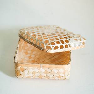 Cheap Price Natural Woven square <b>Small</b> Boxes for Gift Packaging Eco Friendly Bamboo <b>Box</b> with Custom Sizes - Product Image 5