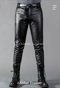 Pantalones de cuero de edición limitada para mujer, pantalones de cuero genuino OEM, ropa de calle, ropa Formal de oficina informal, calidad de exportación elegante - Product Image 5