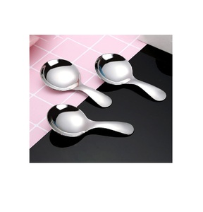 Cuillère à soupe en acier inoxydable 100% véritable cuillère à soupe en acier inoxydable artisanat pour la cuisine et la table à manger décorer - Product Image 1