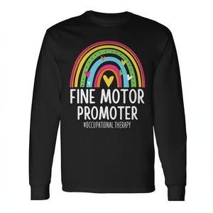Camiseta de Manga Larga para Terapia Ocupacional, Promotor de la Motricidad Fina, Unisex, Cuello Redondo, Impresión Digital para Adultos - Product Image 2