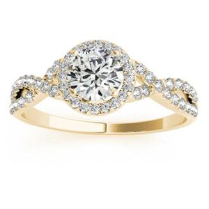 แหวนหมั้นทองคำแท้ 14k ลายเกลียวแบบอินฟินิตี้ ประดับเพชร 0.20 กะรัต - Product Image 2