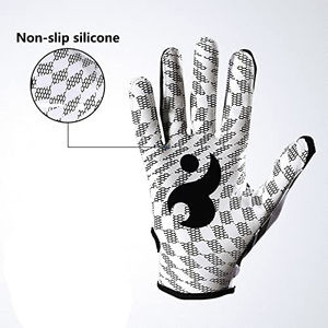 Gants récepteurs de football américain personnalisés pour adultes, résistants à l'usure avec impression de logo, gants de sport de service OEM - Product Image 2