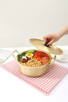 Casserole et marmite à ramen coréennes écologiques en aluminium jaune antiadhésives, compatibles lave-vaisselle et four